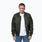 Men's jacket Pitbull Hacket Washed Bomber dark green
