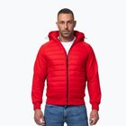 Men's jacket Pitbull Palomar Padded Hooded Hybrid fluo/red