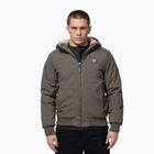 Men's winter jacket Pitbull Elkwood 3 Sherpa Hooded taupe