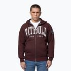 Men's sweatshirt Pitbull Norton Hooded Zip dark burgundy