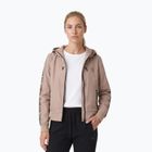 Women's jacket Pitbull Aaricia Stripes Nylon Hooded dark sand