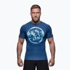 Men's T-shirt Pitbull Rashguard Logo Palms blue