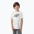 Children's T-shirt 4F white HJZ22-JTSM002
