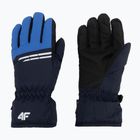 Children's ski gloves 4F blue 4FJAW22AFGLM038