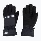 Children's ski gloves 4F grey-black 4FJAW22AFGLM038