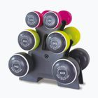 Dumbbell set with stand Body Sculpture Smart Bw 108T 19 kg pink/yellow/black