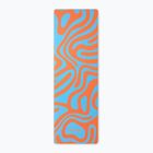 Yoga/fitness mat FORCEBAND Abstract Orange 4 mm orange/blue