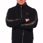 Men's Octagon Zip Stripe sweatshirt black