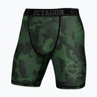 Men's Octagon Camo Forest khaki compression shorts
