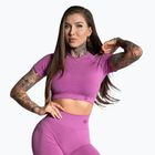 Women's training t-shirt Gym Glamour Seamless Rashguard pink