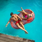 AQUASTIC two-person swimming wheel red ASR-175R