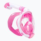 Children's full face mask for snorkelling AQUASTIC pink SMK-01R