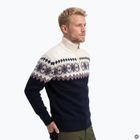 Men's sweater Woolcano SWT1091 Granatowy/Kremowy