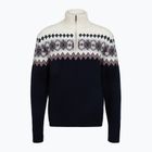 Men's sweater Woolcano SWT1091 Granatowy/Kremowy