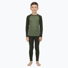 Children's thermal underwear set WOOLCANO Merino SET0982 khaki