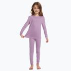 Children's thermal underwear set WOOLCANO Merino 100% SET0683 purple