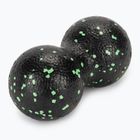 XTREXO double massage ball TRX-MSP008 8 cm black/ lime green