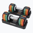 TREXO adjustable dumbbell set 2 x 5 kg multicolour