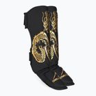 Overlord Legend black/gold leather tibia and foot protectors 301005-BK_GO