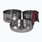 Alpinus Yucatan 2l, 1.5l and 0.6l steel hiking cookware set