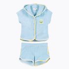 KID STORY Organic cotton terry set Shirt and shorts blue sky