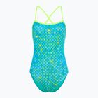 SWEEP Aqua Hippos women's one-piece swimsuit blue/yellow/green