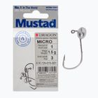 Mustad Micro jig head 3 pcs size 1 silver PDF-729-015-001