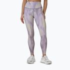 Women's training leggings 4F Solar Punk FNK F454 light yellow allover