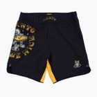 MANTO Just Be Nice men's training shorts black MNS004_BLK/YEL_2S