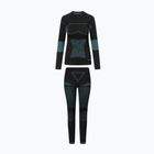 Women's thermal underwear set Viking Ilsa black/turquoise