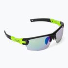 GOG Steno C matt black/green/polychromatic green cycling glasses E544-2