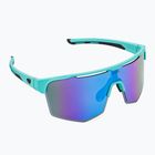 GOG Athena matt turquoise / black / polychromatic white-blue cycling glasses E508-2