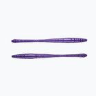Libra Lures Dying Worm cheese rubber lure purple with glitter DYINGWORMS70