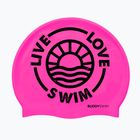 Swim cap BuddySwim LLS2 Silicone pink