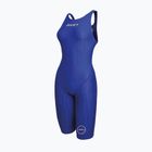 Women's one-piece swimsuit ZONE3 Performance Speed Kneeskin blue/white