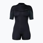 Women's swimming wetsuit Xcel Axis Back Zip Spring 2 mm black/palm/monstera print