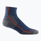 Men's Darn Tough Hiker Quarter trekking socks dusk denim