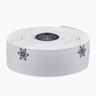 SUPACAZ Super Sticky Kush Galaxy white tape/black print/ano black plugs handlebar wrap