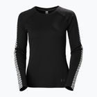 Women's thermal base layer Helly Hansen Lifa Active Stripe Crew black