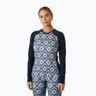Women's thermal active sweatshirt Helly Hansen Lifa Merino Midweight Graphic Crew navy star pixel