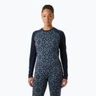 Women's thermal active sweatshirt Helly Hansen Lifa Merino Midweight Graphic Crew navy nordic rose aop