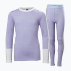 Helly Hansen JR Lifa Merino Midweight bright lavender children's thermal underwear set