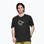 Men's T-shirt NORRONA Cotton Viking caviar black/snowdrop