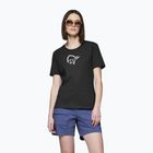 Women's T-shirt NORRONA Cotton Viking caviar black