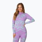 Women's thermal sweatshirt KARI TRAA Faith Half Zip violet