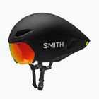 Smith Jetstream TT matte black/chromapop red mirror/clear bike helmet