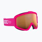 POC POCito Iris fluorescent pink/partly sunny light orange children's ski goggles