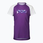 Children's cycling jersey POC Essential MTB sapphire purple/hydrogen white