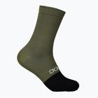 POC Flair Mid epidote green/uranium black cycling socks