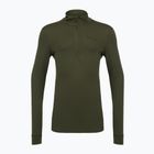 Men's Pinewood Abisko Merino Base Layer Half Zip thermal sweatshirt d.mossgreen